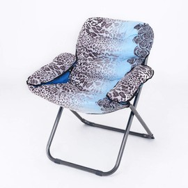 Zichen Folding Chair Portable Folding Lazy Chair, Recliner Chair Sofa Home Office Meditation Reading TV Watching Gaming, Red (Colour: Lightcoffee1)