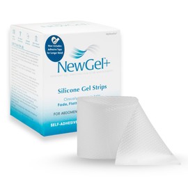 NewGel Advanced Silicone Professional Scar Treatment Tape by MyNewGel, Ultra-Thick, for Abdomen, C-Section, Keloids, Burns, REUSABLE, 2" x 18" Strip - CLEAR