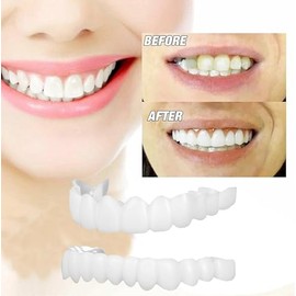 LONEOURS Dientes postizos - Gel - 1 unidad - Mejora la apariencia con un conjunto completo de dientes para una sonrisa más radiante
