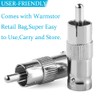 Warmstor 10 Pack BNC Female Jack to RCA Male Plug