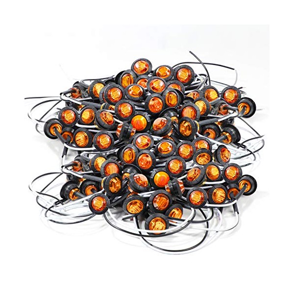 MADCATZ Pack of 200 3/4 Inch Small Round Amber LED