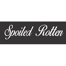 Barking Sand Designs Spoiled Rotten - Die Cut Vinyl Window Decal/Sticker for Car/Truck (8"x2", White)