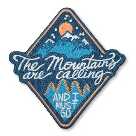 O'Houlihans - The Mountains are Calling and I Must Go Iron on Patch - Hiking, Camping, Travel, Adventure Patch