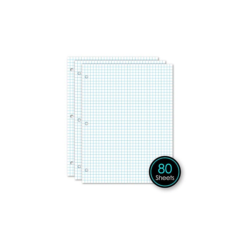iScholar Quad Filler Paper, 4 Squares per Inch, 10.5 x