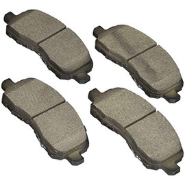 BOSCH BE866H Juego de pastillas de freno de disco de cerámica azul con herrajes - Compatible con Chrysler 200 selectos, Dodge Avenger, Caliber, Stratu