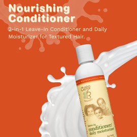 Leave-In Baby Conditioner & Moisturizer for Textured Hair, Detangler for Curls & Coils, Black & Brown Babies, African American Toddlers, Children & Kids of Color, 8 oz
