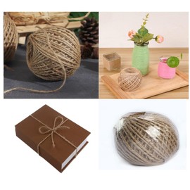 WinAimer Premium Natural Jute Twine String for Crafts,Gift Twine for Gift Wrapping,Christmas Twine,Gift Packing Jute String,Garden Twine for Gardening,Plant Ties for Cucumber Trellis