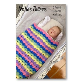 Crochet Pattern for Babies Blanket, Babys Blanket Crochet pattern, Aran Yarn, Finished size 73cm x 82cm, UK Terminology, Book, Booklet, Instructions CP644