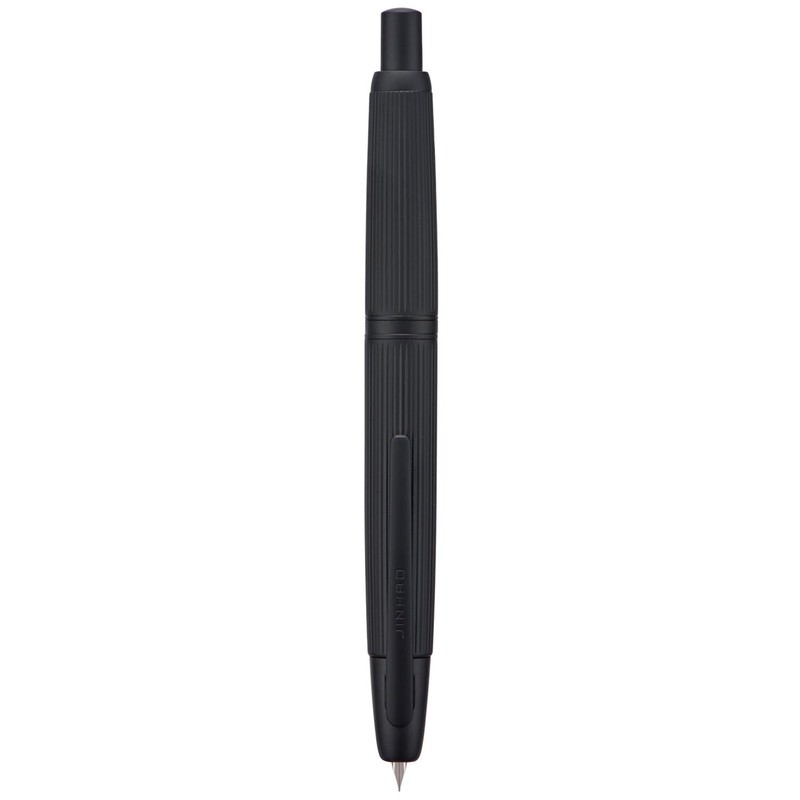 Jinhao 10 Press Matte Black Chrome Retractable Extra Fine Nib