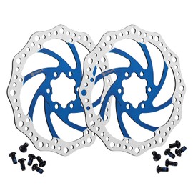 Dymoece Bicycle Brake Disc with 12 Screws 140 mm / 160 mm / 180 mm / 203 mm for MTB Mountain Road Bike Pack of 2