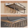 RUIHANDA Suction Cup Shower Shelf without Drilling, 30 cm Length,