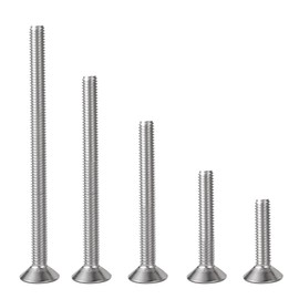 5/16-18 x 2" Countersunk Bolts Flat Head Screws, A2-70 Stainless Steel Allen Hex Drive Socket Cap Bolts Screws Fully Threaded, 10PCS