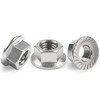 Pack of 25 Flange Nuts M4, Jeboler M4 Nuts Stainless