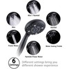 G-Promise Handheld Shower Head High Pressure 6 Spray Settings, Detachable