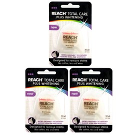 Reach Three (3)  Reach Total Care Plus Whitening Mint Dental Floss 30 Yards New