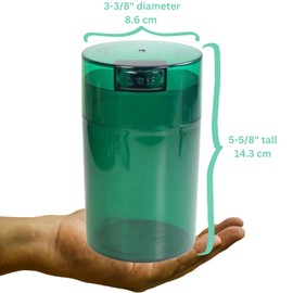 Tightvac - 1 to 6 oz Vacuum Sealed Storage Container, Green Tint