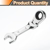 HARFINGTON Flex-Head Ratcheting Combination Wrench 11mm Metric 72-Teeth CR-V Steel