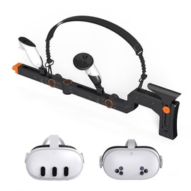 VR Gun Stock for Meta Quest 3/3S, 3-in-1 Magnetic Controller Grip Accessory for Oculus Quest 3/3S, Providing Realistic Experience for Shooting Game