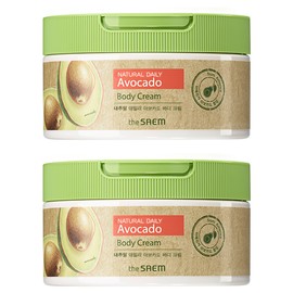 The Saem Natural Daily Avocado Body Cream, 300ml, 2 pieces / 더샘 내추럴 데일리 아보카도 바디 크림, 300ml, 2개