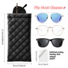 senylanhxy 8 Pack Squeeze Top Sunglass Pouch - Portable Leather