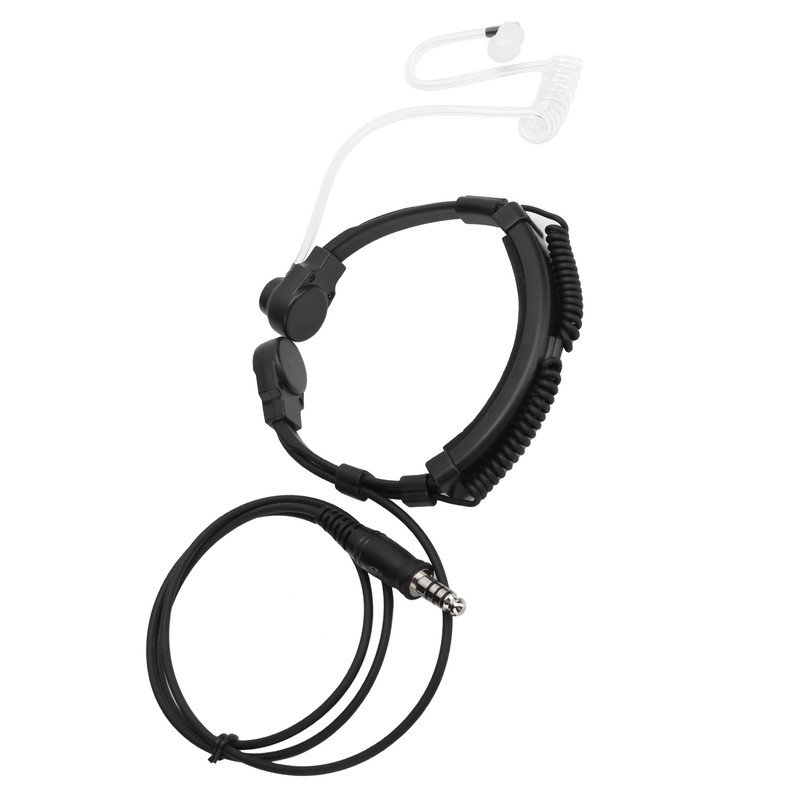 Telescopic Throat Vibration Microphone Earphone Headphone for Walkie Talkie Radio