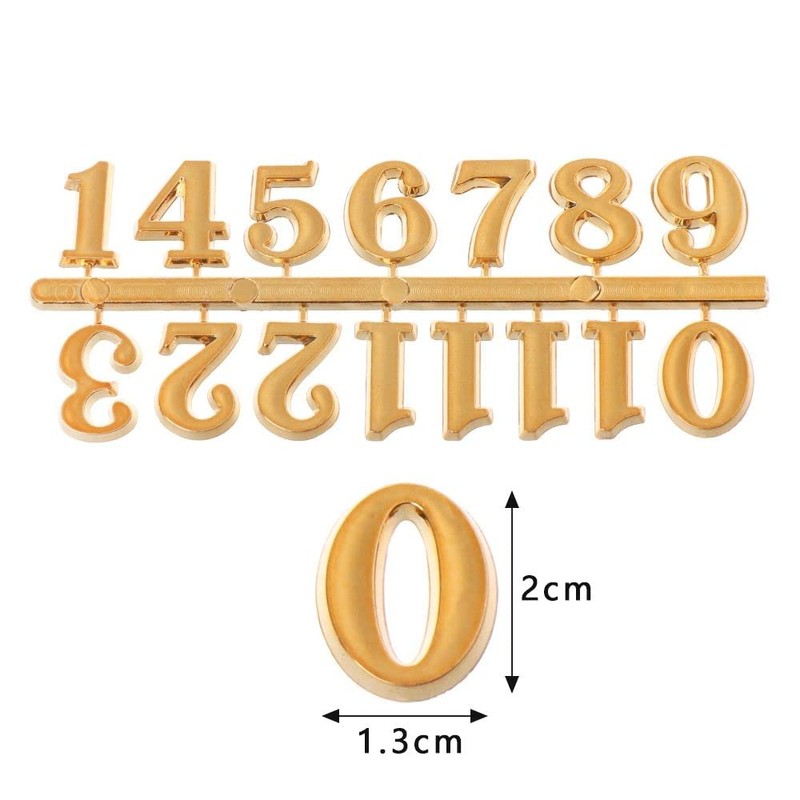 Vctitil 6 Pieces Clock Numerals Kit,Arabic Number and Roman Number