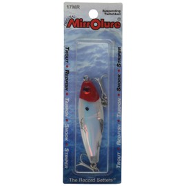 Mirrolure Mirrodine, Red Head/White Back and Belly, 2-5/8-Inch