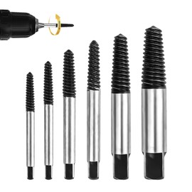 SRJQXH Screw Extractor Set Professional Left Extractor Set [6 Pieces M3-M25 Made of Bearing Steel] – Extractor Set Screw Extractor Kit for Damaged Screws, Pipes