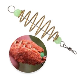 Fishing Bait Trap Olive Shape Spring Fishing Tackle Bait Cages 20Pcs, Solid Copper Alloy Carp Bait Holder Fishing Bait Cage, Fishing Bait Trap Cage Feeder Basket Holder Lure Feeder