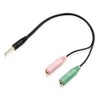 Adapter PC Headset 2-x 3.5mm plug > 4-pin jack for