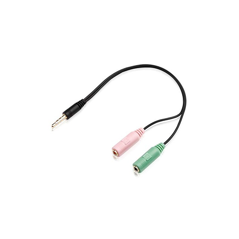 Adapter PC Headset 2-x 3.5mm plug > 4-pin jack for