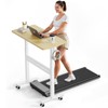 WALKINGDESK Mobile Walking Pad Desk with Wheels, Pneumatic Small Rolling
