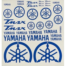 Set of 35 Stickers for T-max 500 530 560 Motorcycle Scooter Compatible with Yamaha Tmax PVC Vinyl Carved (Blue)