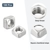 uxcell M8-1.25x6.5 Square Nuts, 304 Stainless Steel Coarse Thread Square