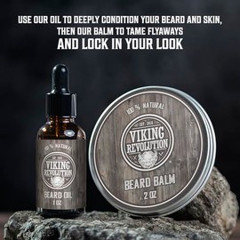 Kit de acondicionador para el cuidado de la barba. Kit de aseo para la barba para los hombres suaviza, suaviza y calma la picazón de la barba. Contien