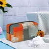 YUMQSEOS Travel Toiletry Bag,Large Makeup Bag,Portable Shaving Kit Bag, Orange