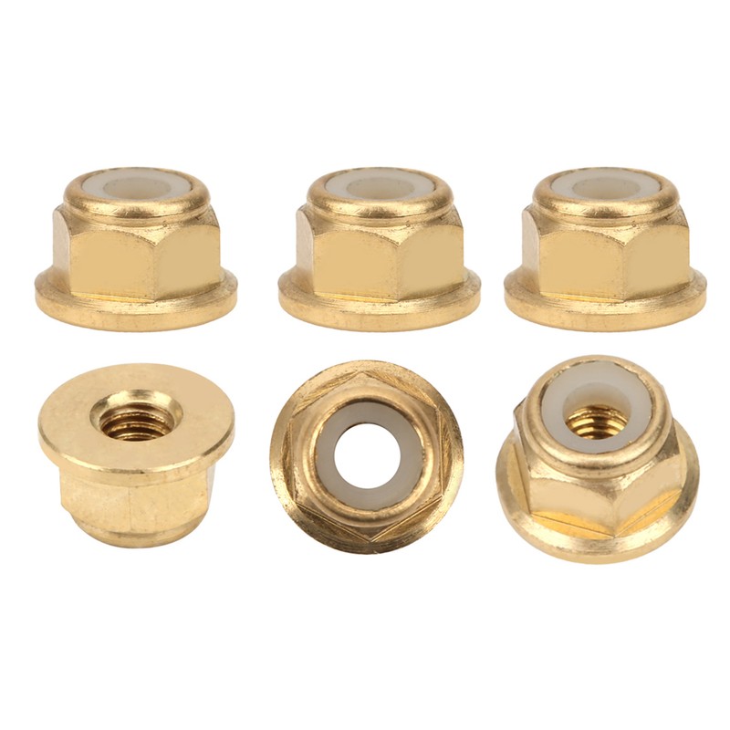 50Pcs Flange Nut Pure Copper Lock AntiSkid AntiLoose Fasteners Set
