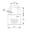 Ifam 085000 – Padlock inox50