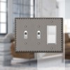 Amerelle Egg & Dart Double Toggle/Single Rocker Cast Metal Wallplate