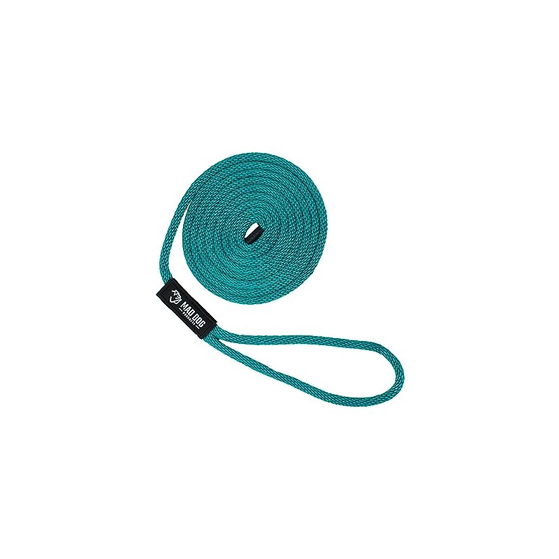 Solid Braid Nylon Dock Line - Teal, 5/8" x 20'