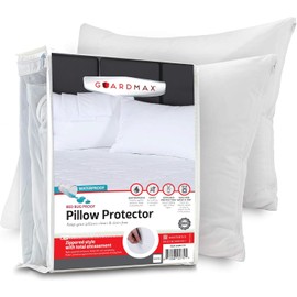 Guardmax, Bed Bug/Waterproof Zippered Pillow Protector, White , 24x24, 2 Pack