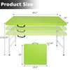 LSKSSNG Portable 4Ft Folding Table, Heavy Duty Plastic Fold-in-Half Utility