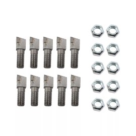 for Bradco, Shaver, Ashland, Baumalight, JCB, ARP 10X Threaded Stump Grinder Teeth 2-1/2" Fits Bradco Shaver Ashland Baumalight US