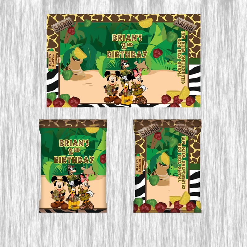 Mouse Safari Party Snacks, Favors and Decorations (Fruit Snacks 0.9oz