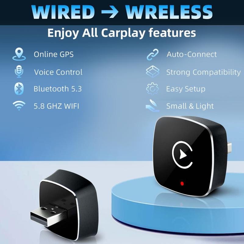 2025 Wireless carplay Adapter for iPhone/Android - Fast Connection, No