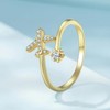 925 Sterling Silver Gold-Plated Ring for Women, Airplane Statement Ring,