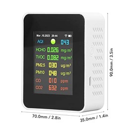 Air Quality Monitor PM2.5, PM10, HCHO, Organic Pollutants, CO, CO2 Multifunction Monitor