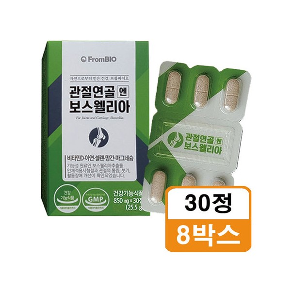 From Bio Articular Cartilage Boswellia 850mg x 30 tablets, 8 boxes / 프롬바이오 관절연골엔 보스웰리아 850mg x 30정 8박스e