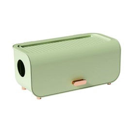 MaT Store Cable Box [Cable Together] Power Strip Hidden Wiring Outlet Cord Storage Box Slim Stylish Smartphone Storage (Green)