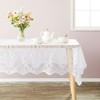 Juvale Rectangular Lace Tablecloth, Elegant Afternoon Tea Table Cloth, White,